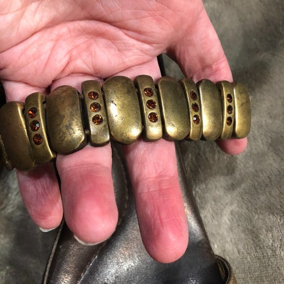 Size 7 Bronzed wedge heels - Picture 4 of 6